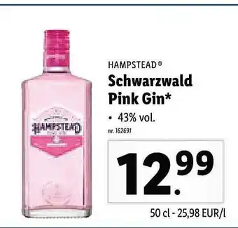 Lidl Hampstead Schwarzwald Pink Gin aanbieding