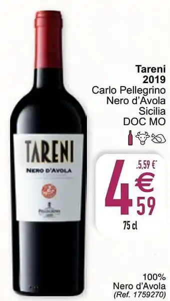 Cora Tareni 2019 carlo pellegrino nero d`avola sicilia doc mo 75cl aanbieding