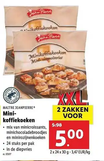 Lidl Maitre Jeanpierre Mini-koffiekoeken aanbieding