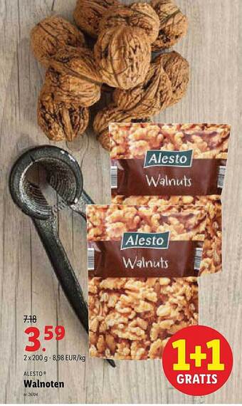 Lidl Alesto Walnoten aanbieding