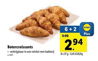 Lidl Botercroissants aanbieding