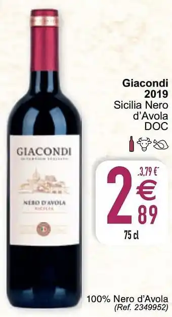 Cora Giacondi 2019 sicilia nero d`avola doc 75cl aanbieding