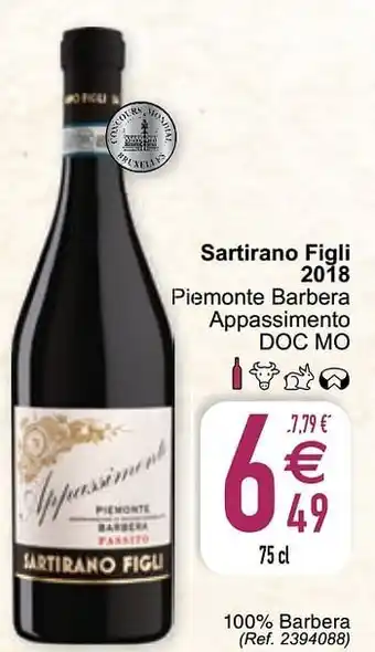 Cora Sartirano figli 2018 piemonte barbera appassimento doc mo 75cl aanbieding