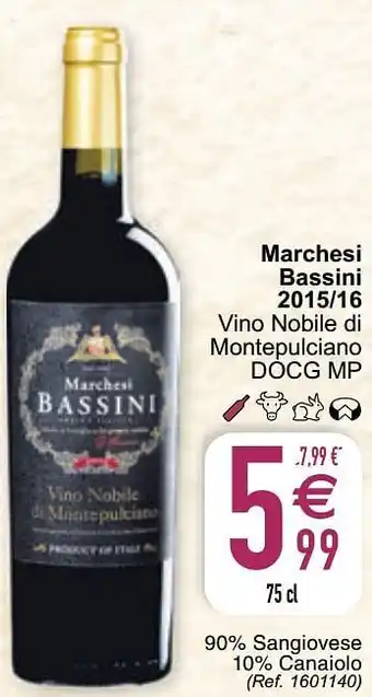 Cora Marchesi bassini 2015-16 vino nobile di montepulciano docg mp 75cl aanbieding