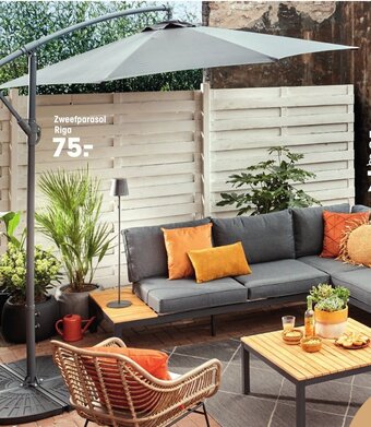 Kwantum Zweefparasol Riga aanbieding