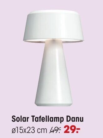 Kwantum Solar Tafellamp Danu aanbieding