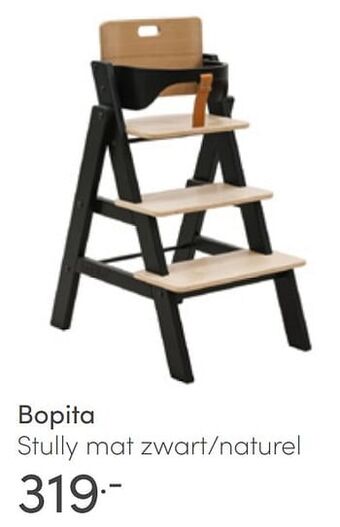 Baby & Tiener Bopita stully mat zwart-naturel aanbieding