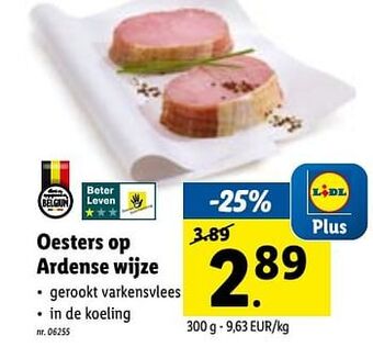 Lidl Oesters op ardense wijze aanbieding