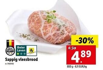 Lidl Sappig vleesbrood aanbieding