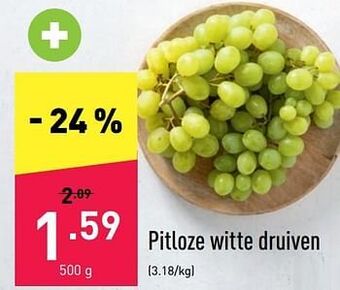ALDI Pitloze witte druiven aanbieding