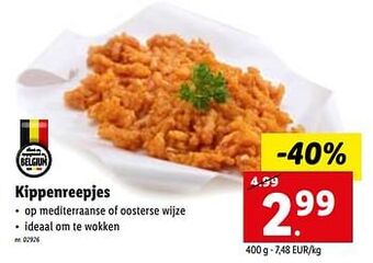 Lidl Kippenreepjes aanbieding