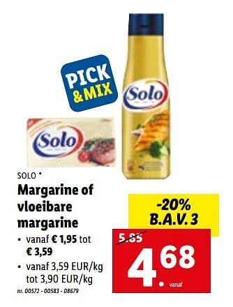 Margarine of vloeibare margarine