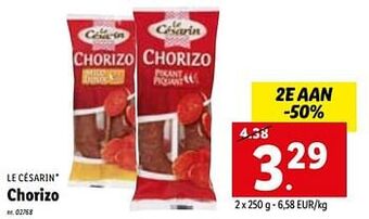 Lidl Chorizo aanbieding