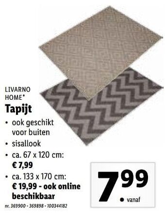 Lidl Tapijt aanbieding