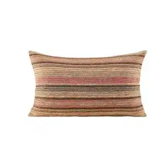 Leen Bakker Sierkussen Manoa - roze/naturelkleur - 30x50 cm - Leen Bakker aanbieding