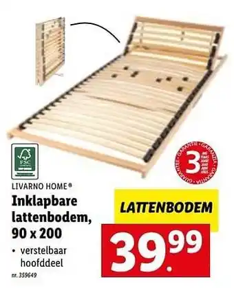 Lidl Inklapbare lattenbodem aanbieding
