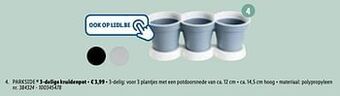 Lidl 3-delige kruidenpot aanbieding
