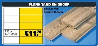 Bouwcenter Frans Vlaeminck Plank tand en groef aanbieding