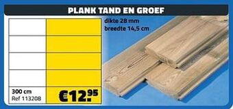 Bouwcenter Frans Vlaeminck Plank tand en groef aanbieding