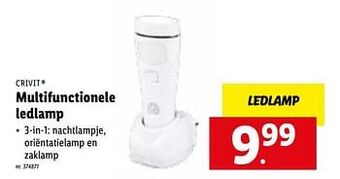 Lidl Multifunctionele ledlamp aanbieding