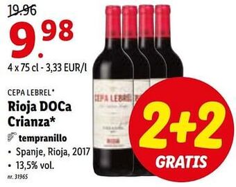 Lidl Rioja doca crianza aanbieding