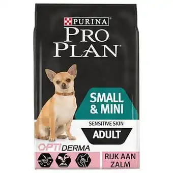 Zooplus 7kg Small & Mini Adult Optiderma Zalm & Rijst Pro Plan Hondenvoer aanbieding