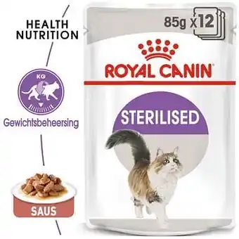 Zooplus 48x85g Sterilised in Saus Royal Canin Kattenvoer aanbieding