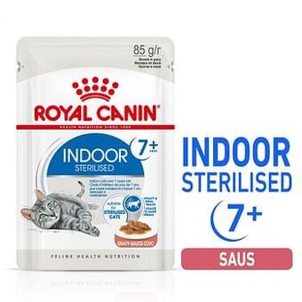 Zooplus 24x85g Indoor Sterilised 7+ in Saus Royal Canin Kattenvoer aanbieding