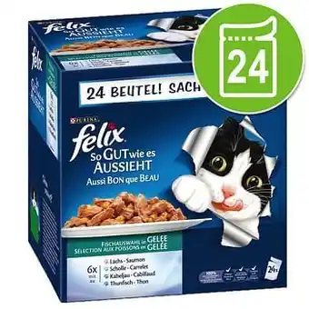Zooplus 24x100g Elke Dag Feest in Gelei Vis selectie Felix Kattenvoer aanbieding