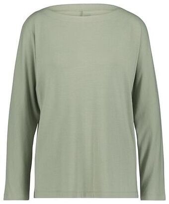 HEMA HEMA Dames T-shirt Boothals Lichtgroen (lichtgroen) aanbieding