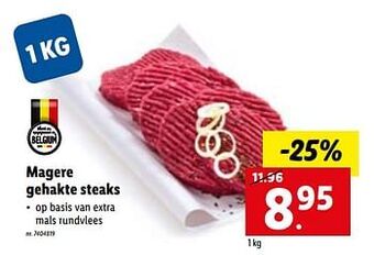 Lidl Magere gehakte steaks aanbieding