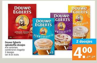 Albert Heijn Douwe Egberts Oploskoffie Doosjes aanbieding