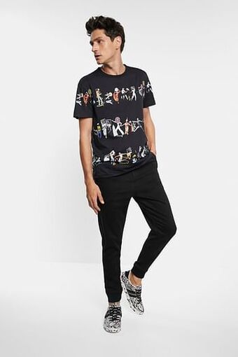 Desigual Arty T-shirt van 100% katoen - BLACK - M aanbieding