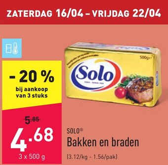 ALDI Solo Bakken en braden aanbieding