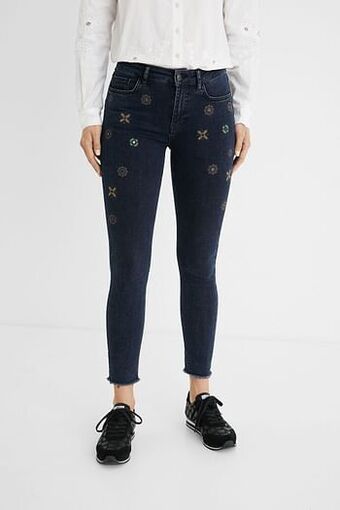 Desigual Skinny fit enkeljeans - BLUE - 30 aanbieding