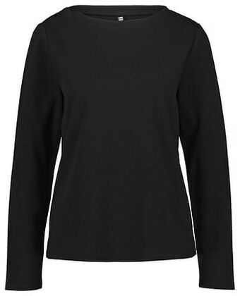HEMA HEMA Dames T-shirt Structuur Zwart (zwart) aanbieding