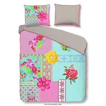 Leen Bakker Happiness dekbedovertrek Paradise - veelkleurig - 240x200/220 cm - Leen Bakker aanbieding