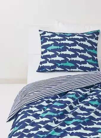 HEMA HEMA Katoenen Kinderdekbedovertrek 140 X 200 Cm (blauw) aanbieding