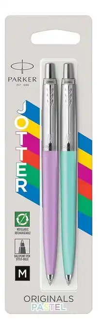 Dreamland Parker balpen Jotter Originals Pastel - 2 stuks paars/munt aanbieding