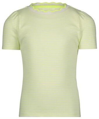 HEMA HEMA Kinder T-shirt Rib Strepen Geel (geel) aanbieding