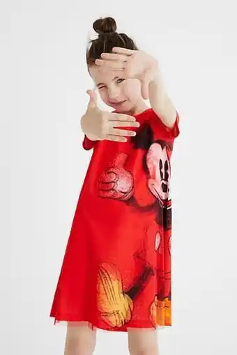 Desigual T-shirtjurk met Mickey Mouse - RED - 3/4 aanbieding