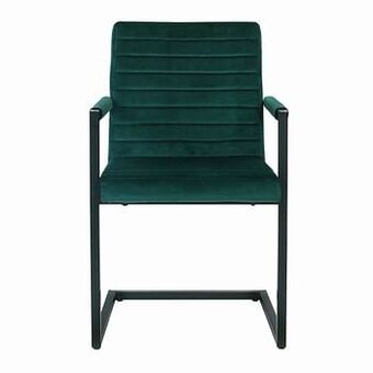 Leen Bakker HSM Collection eetkamerstoel Colorado - fluweel - groen - Leen Bakker aanbieding