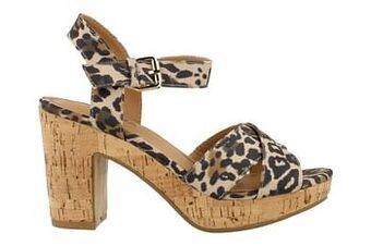 Berca Shoes Sprox Sandaal Op Plateau Dames Trend Dierenprint - Multicolor aanbieding