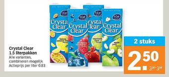 Albert Heijn Crystal Clear 1.5 Literpakken aanbieding