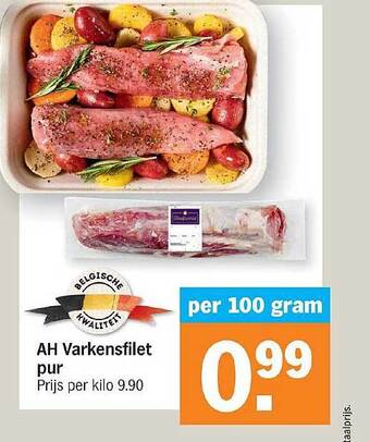 Albert Heijn Ah Varkensfilet Pur aanbieding