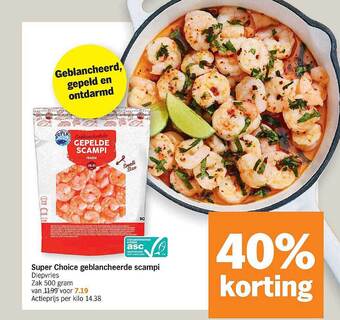 Albert Heijn Super Choice Geblancheerde Scampi aanbieding