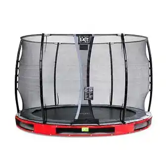 Brico Exit in-ground trampoline Elegant met veiligheidsnet Economy ø305cm rood aanbieding