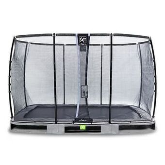 Brico Exit in-ground trampoline Elegant Premium met veiligheidsnet Deluxe 244x427cm grijs aanbieding