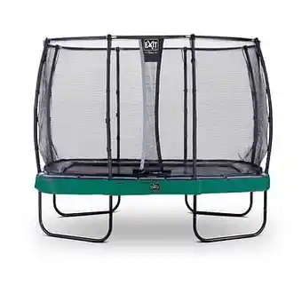 Brico Exit trampoline Elegant Premium + veiligheidsnet Deluxe 214x366cm groen aanbieding
