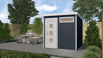 Brico Weka tuinhuis 171 GR1 antraciet 235x240cm aanbieding